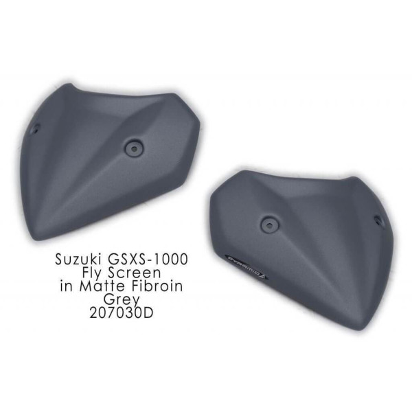 Pyramid Plastics Pyramid fly screen | matte grey (matte fibroin grey) | suzuki gsx-s 1000 2015>current